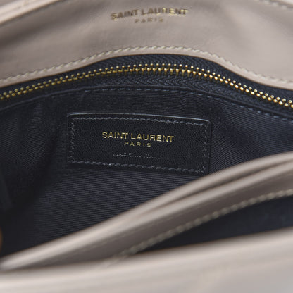 Saint Laurent Calfskin Y Quilted Monogram Toy Loulou Satchel Light Natural 6 of 11