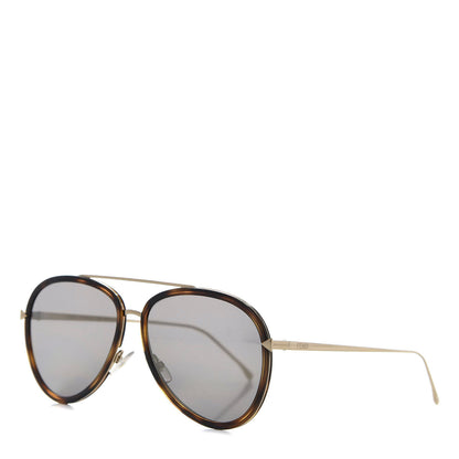 Fendi Acetate Metal Aviator Sunglasses FF G155/S Havana 1 of 7