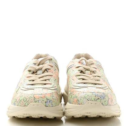 Gucci X LIBERTY OF LONDON Calfskin Infinity Tracy Womens Rhyton Sneakers 37.5 Mint Peach 2 of 9