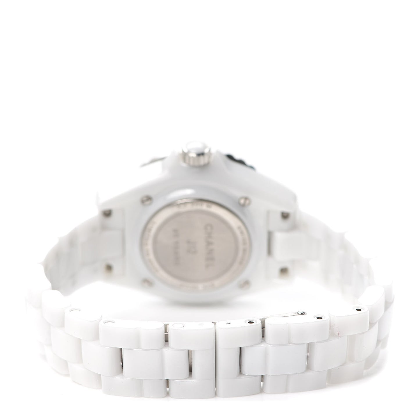 Stainless Steel Ceramic Diamond 33mm J12 Limited Edition Quartz Watch White