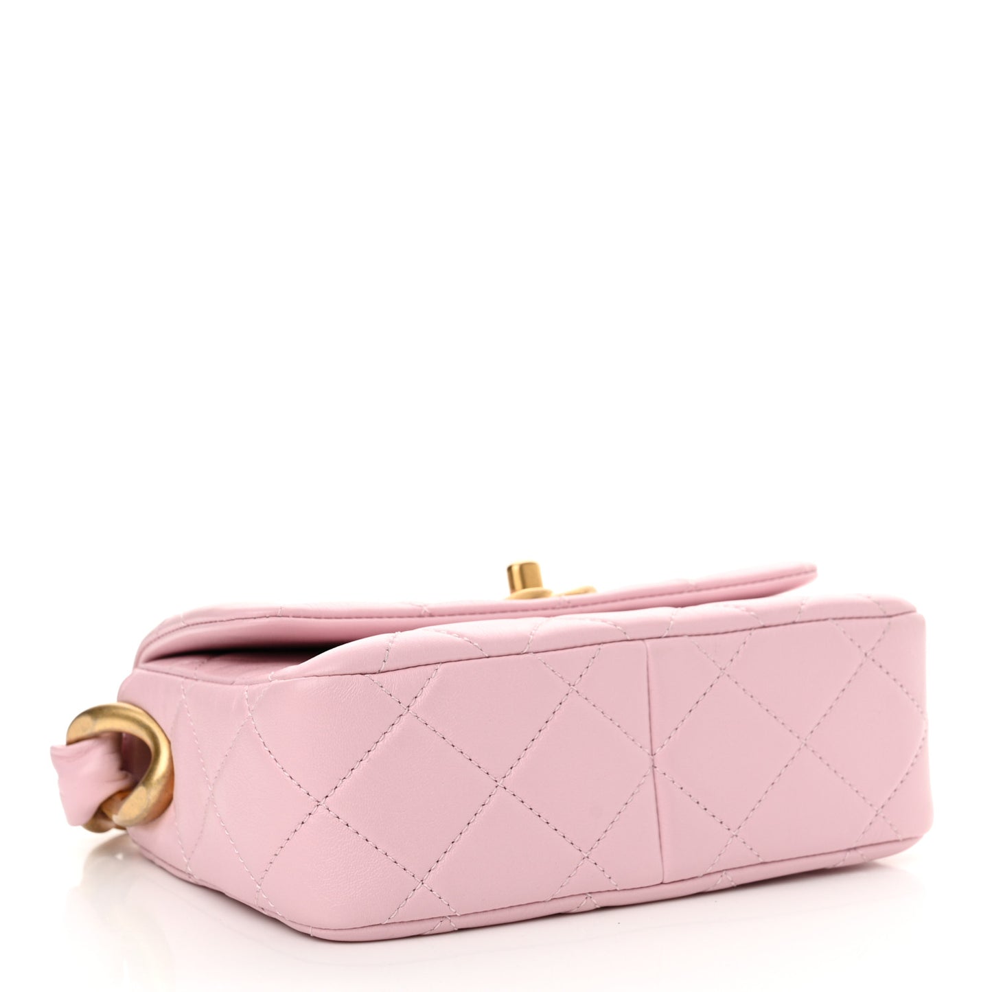 Lambskin Quilted Mini Flap Light Pink