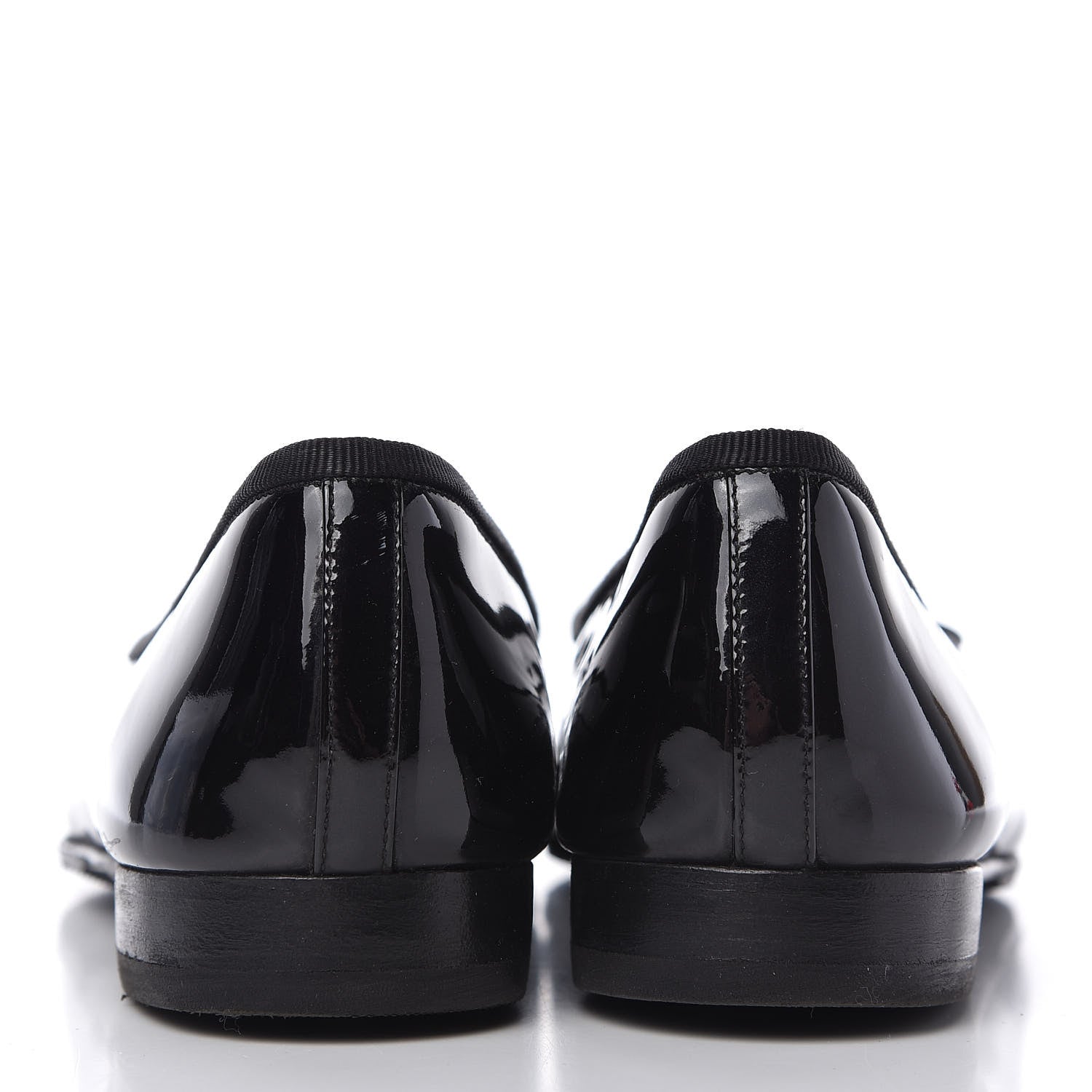 Chanel Patent CC Cap Toe Ballerina Flats 37.5 Black 6 of 9