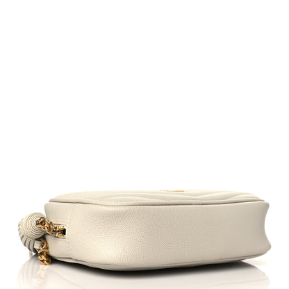Saint Laurent Grain De Poudre Matelasse Monogram Mini Lou Camera Bag Crema Soft 4 of 11