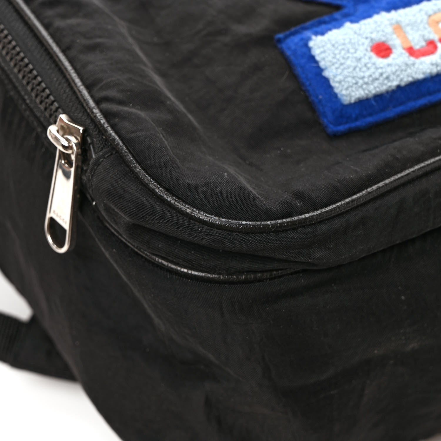 Gucci Nylon Twill 80s Logo Patch Backpack Black 10 of 11