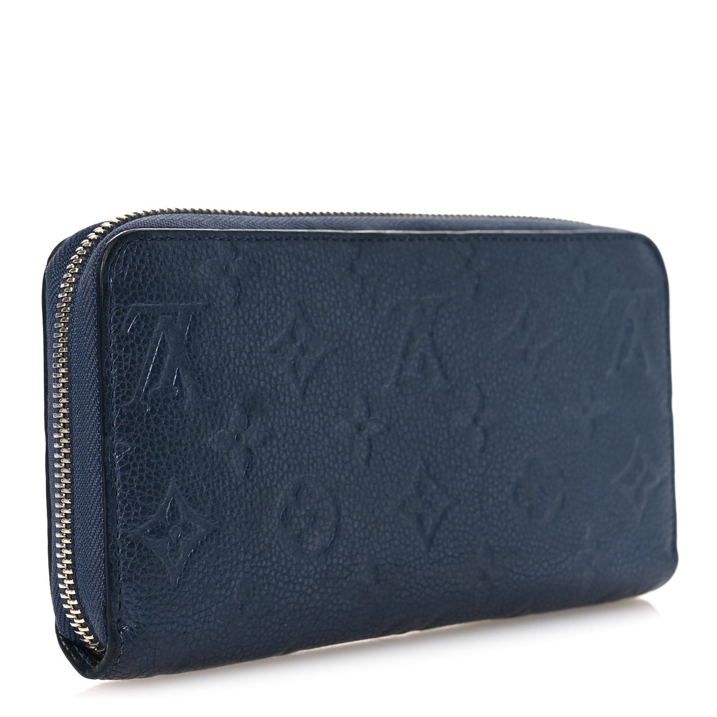 Metallic Empreinte Monogram Zippy Wallet Navy Nacre