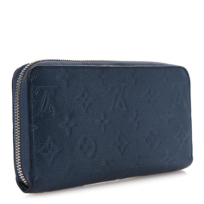 Louis Vuitton Metallic Empreinte Monogram Zippy Wallet Navy Nacre 3 of 10