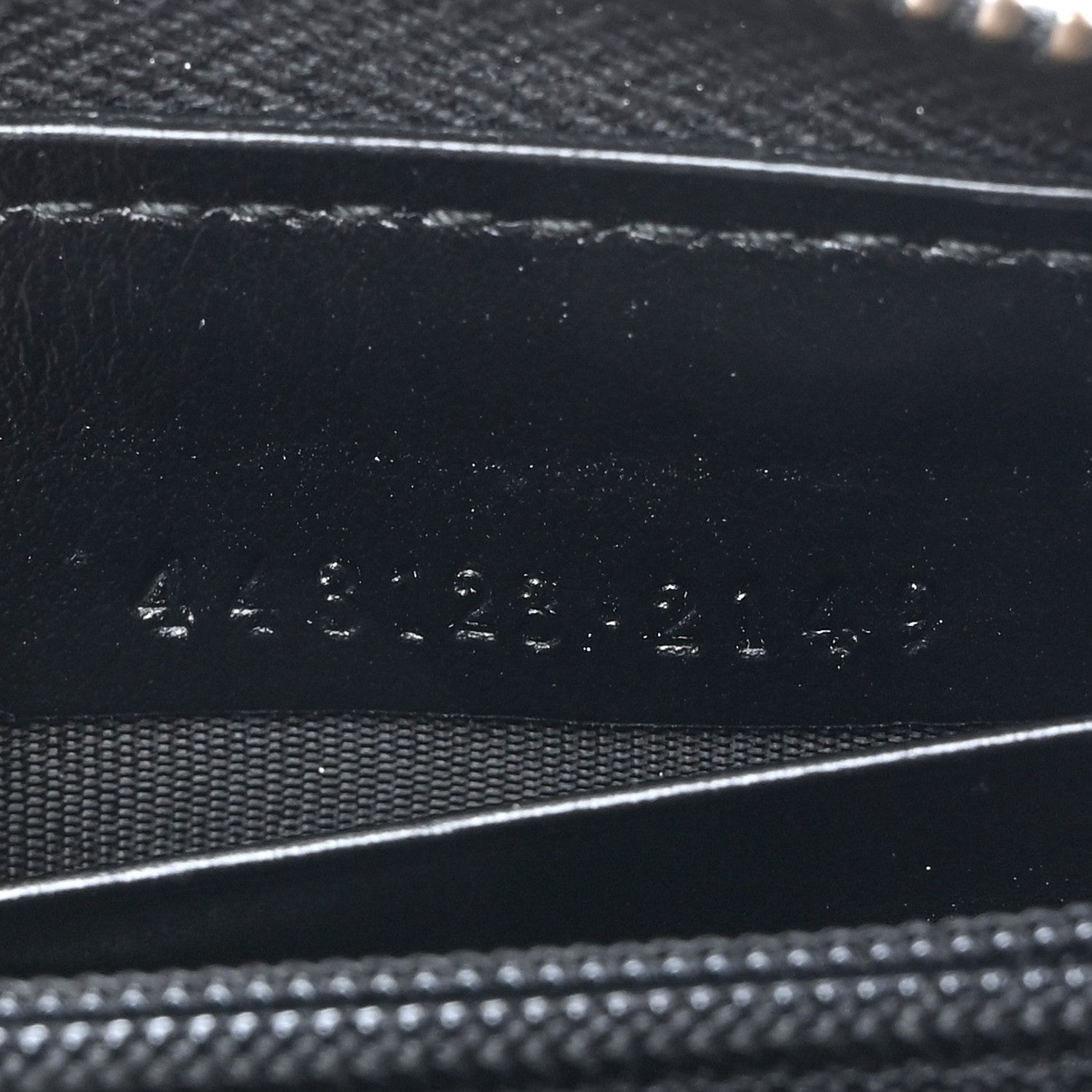 Gucci Calfskin Matelasse GG Marmont Zip Around Wallet Black 7 of 8