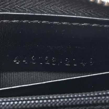 Gucci Calfskin Matelasse GG Marmont Zip Around Wallet Black 7 of 8