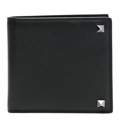 Valentino Garavani Vitello Rockstud Bi-Fold Wallet Black 1 of 9