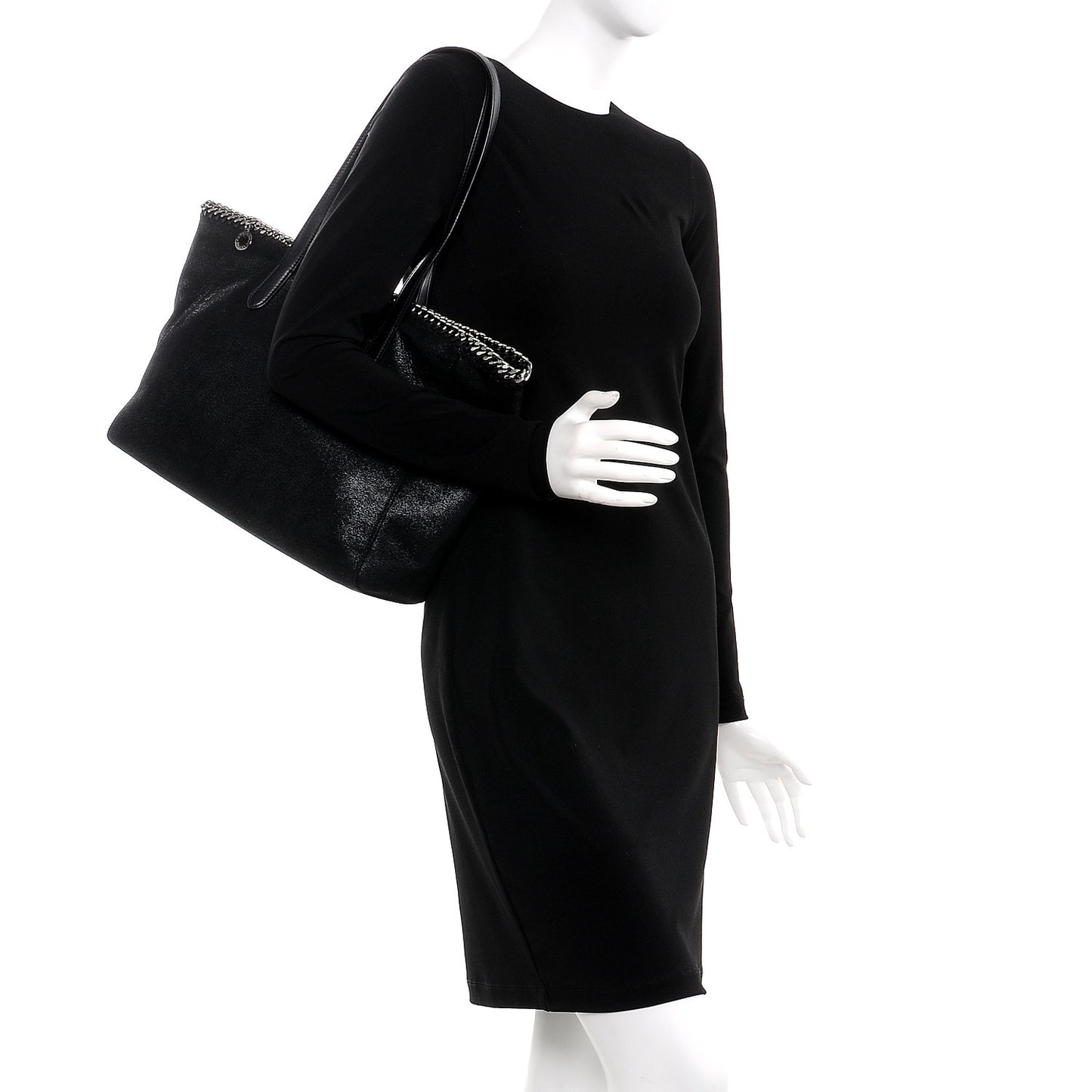 Shaggy Deer Falabella East West Shopper Tote Black