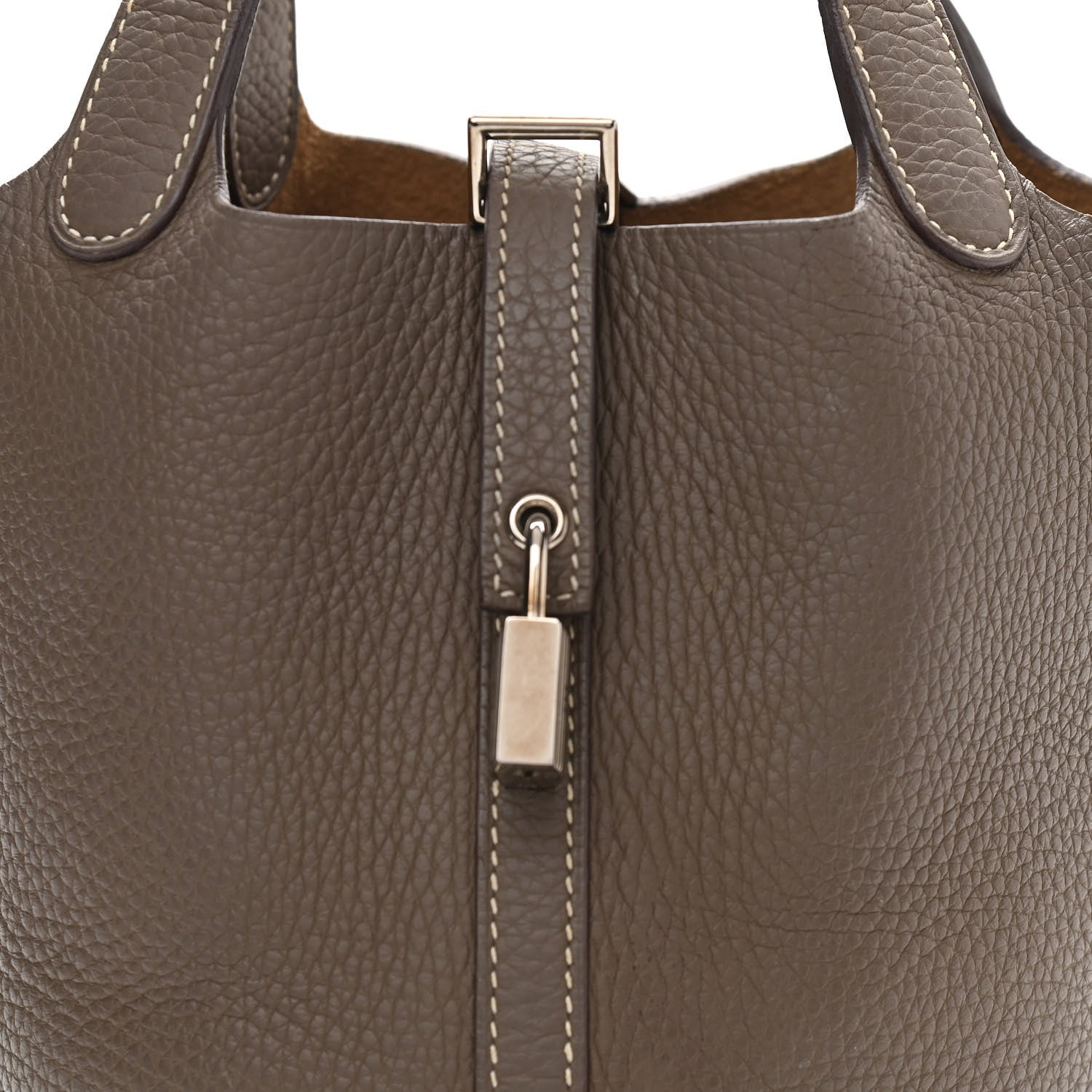 Hermes Taurillon Clemence Picotin Lock 18 PM Etoupe 8 of 12