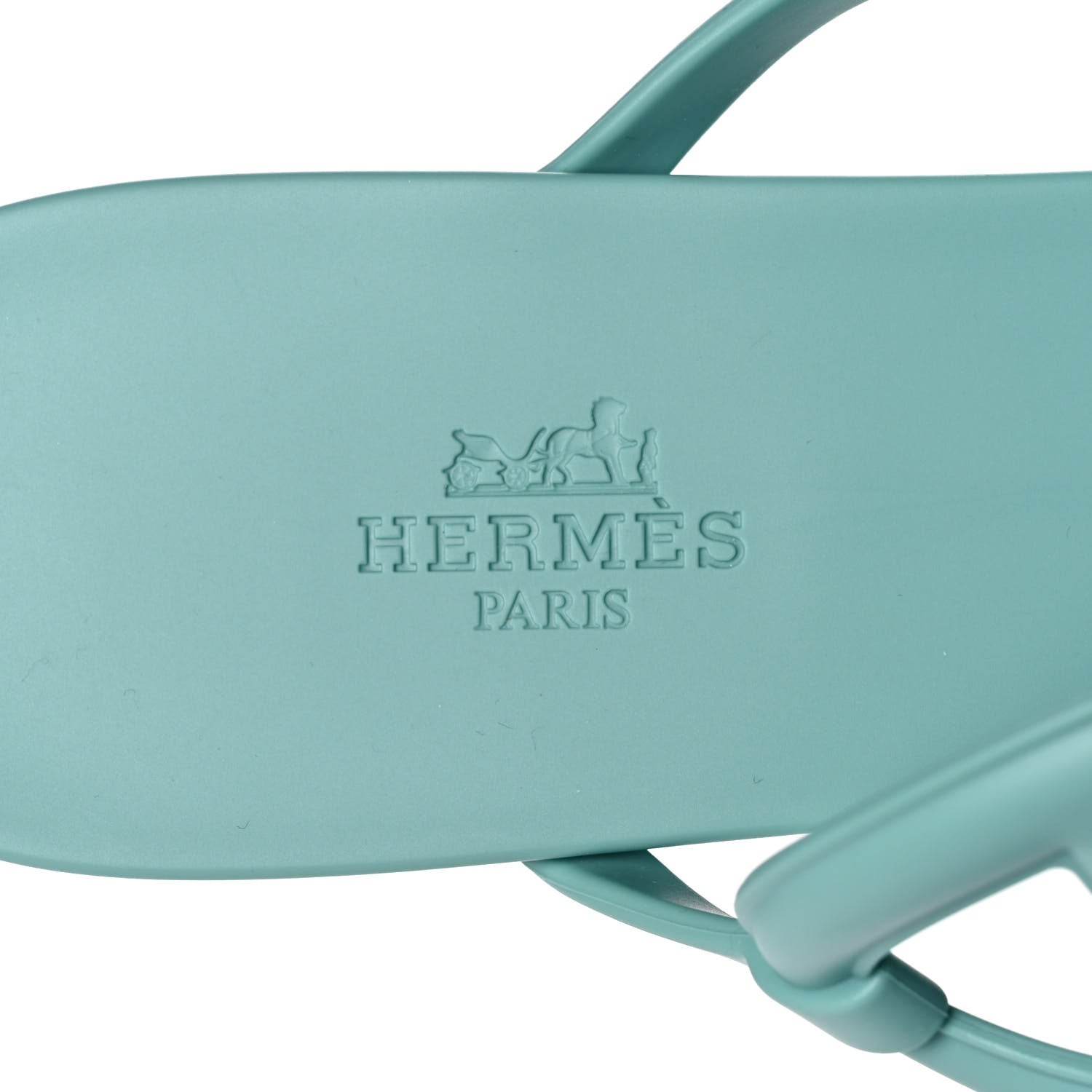 Hermes Rubber Womens Egerie Sandals 38 Vert Embrun 7 of 9