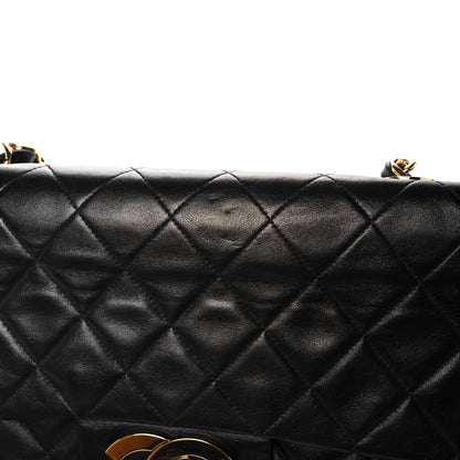 Chanel Lambskin Quilted XL Jumbo Single Flap Black 13 of 15