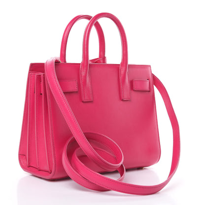 Saint Laurent Calfskin Nano Sac De Jour Lipstick Fuchsia 3 of 12