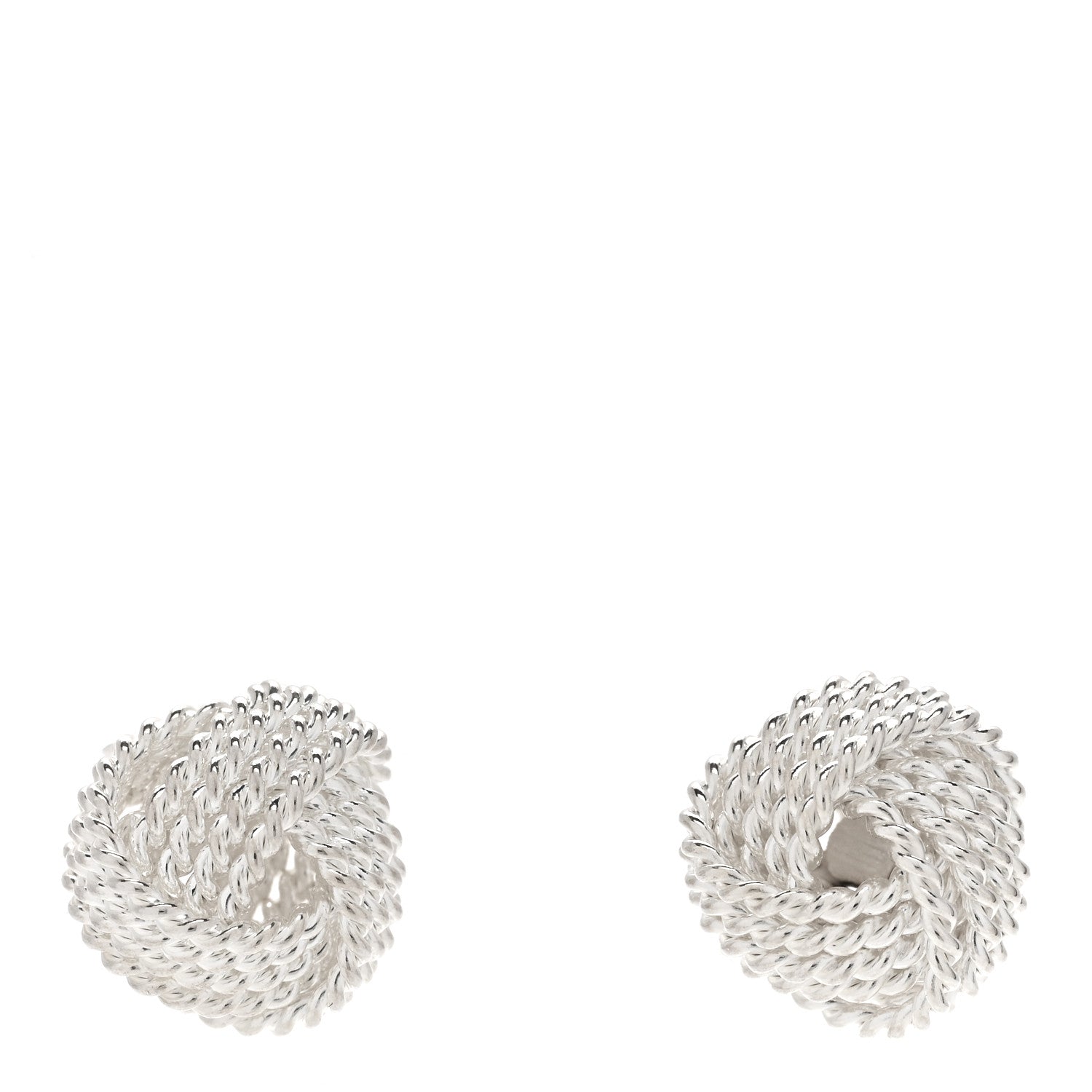 Tiffany Sterling Silver Twist Knot Earrings 1 of 5