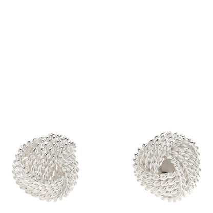 Tiffany Sterling Silver Twist Knot Earrings 1 of 5
