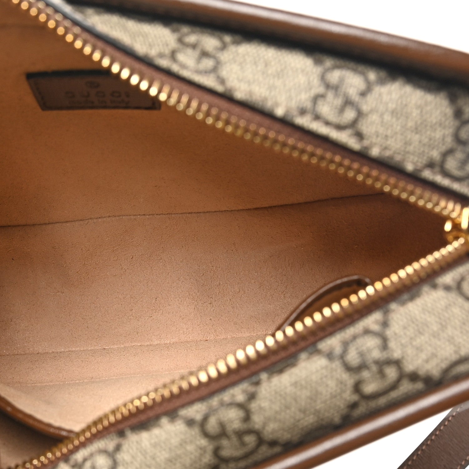 Gucci GG Supreme Monogram Azalea Calfskin Mini Retro Interlocking G Shoulder Bag Beige Ebony Brown Sugar 5 of 10