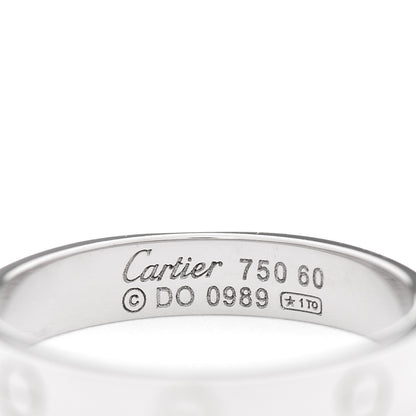 Cartier 18K White Gold 4mm LOVE Wedding Band Ring 60 9.25 3 of 3