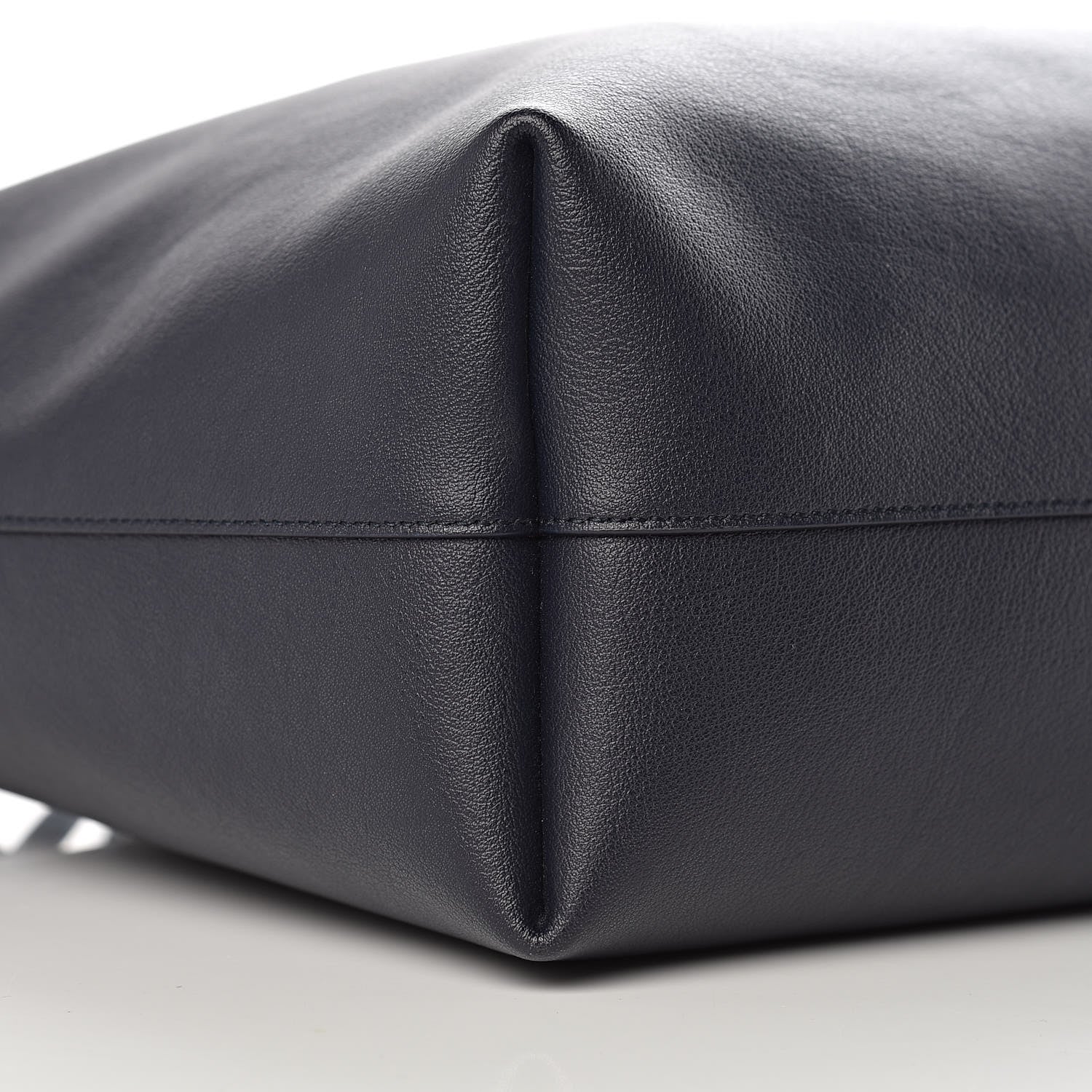 Saint Laurent Calfskin Large Shopping Tote Deep Marine 14 of 15