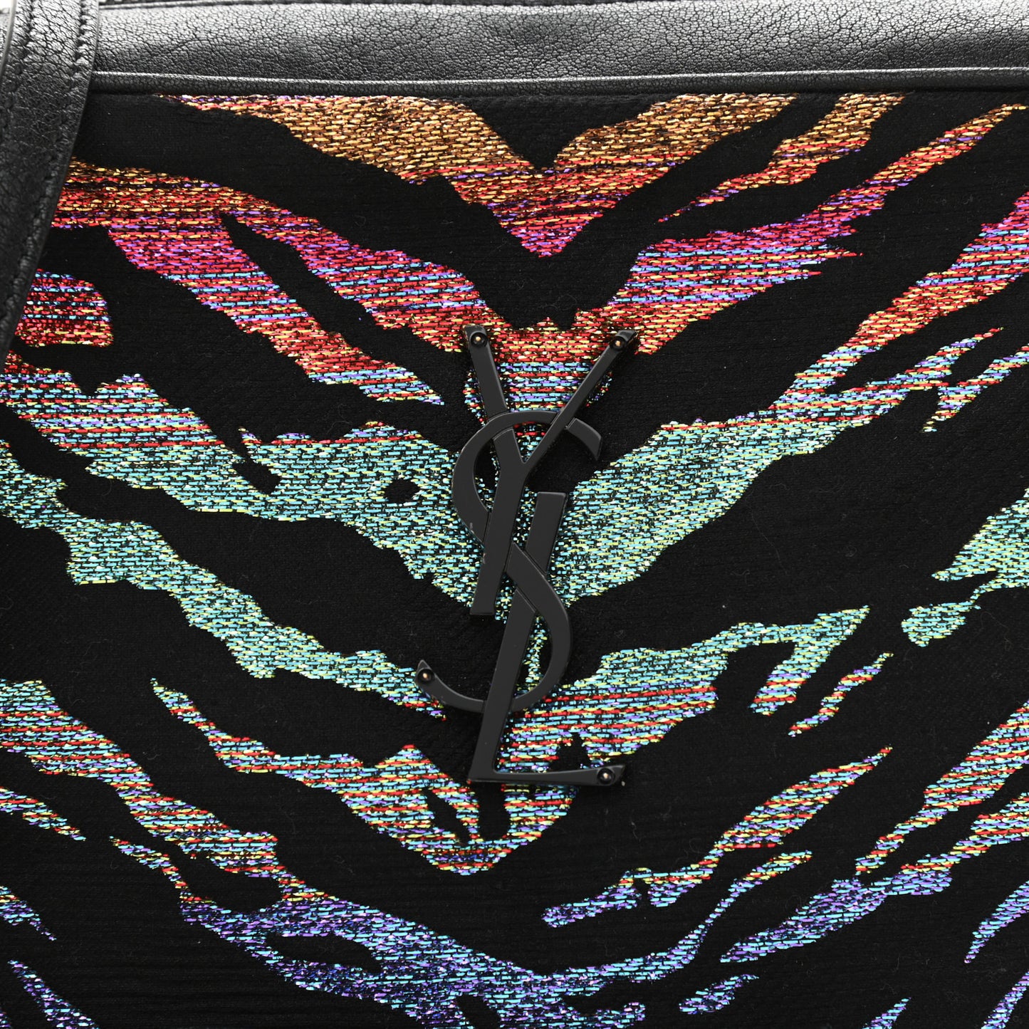 Canvas Calfskin Metallic Tiger Print Monogram Lou Camera Bag Multicolor
