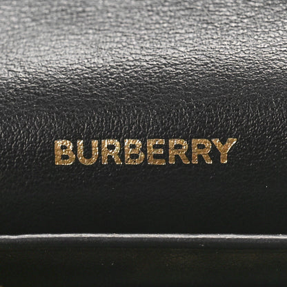 Burberry Grainy Calfskin Vintage Check Jade Card Case On Chain Black 7 of 9