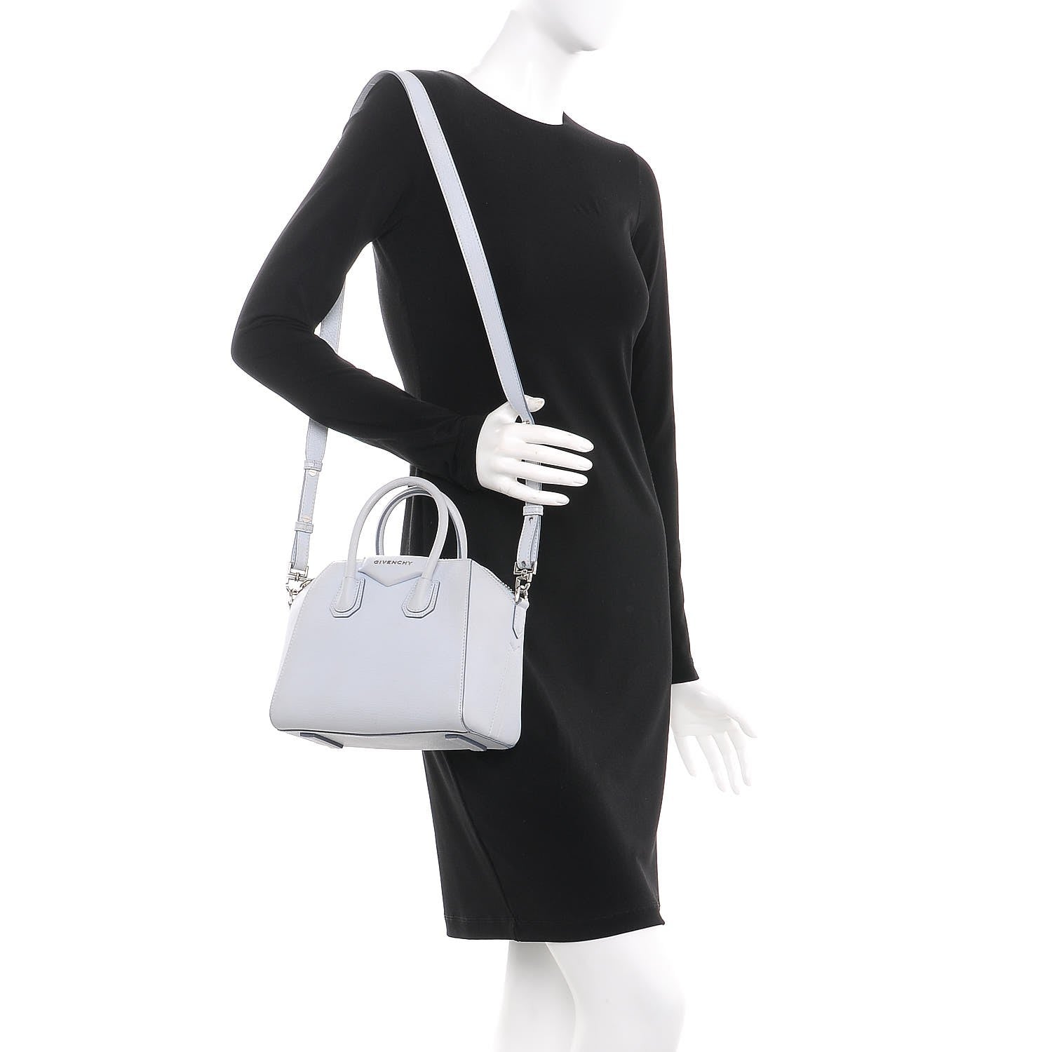 Givenchy Sugar Goatskin Mini Antigona Light Blue 2 of 16