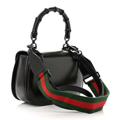 Gucci Boarded Dyana Lux Calfskin Web Monochrome Medium Bamboo 1947 Top Handle Bag Black 4 of 12