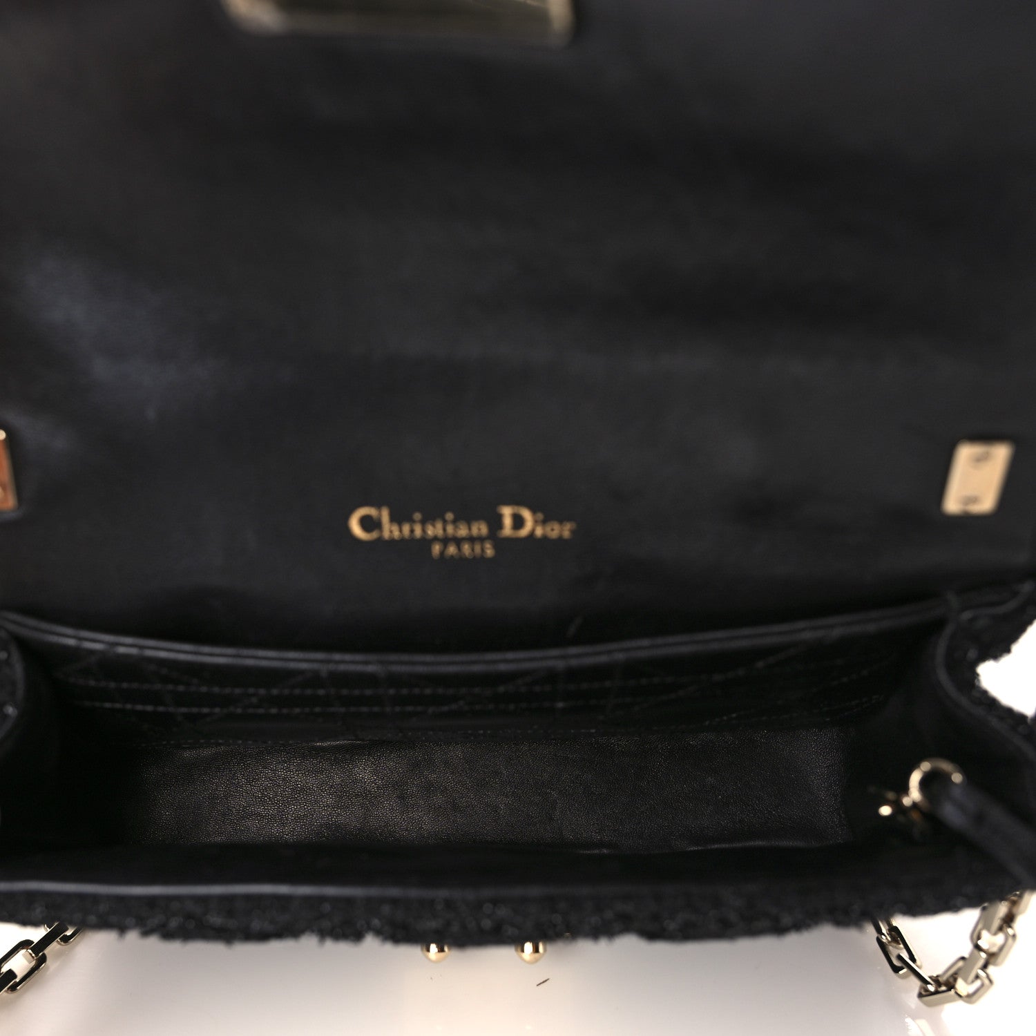 Christian Dior Tweed Miss Dior Pouch Black 5 of 9
