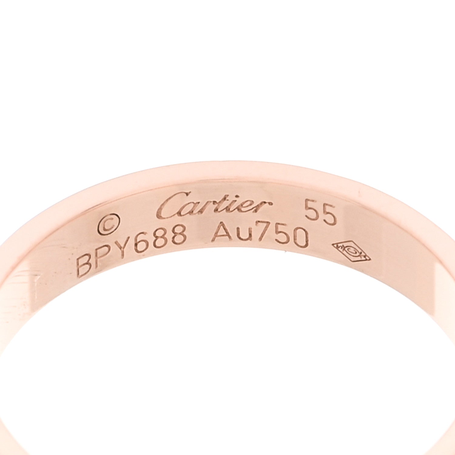 Cartier 18K Pink Gold 3.5mm LOVE Wedding Band Ring 55 7.25 4 of 4