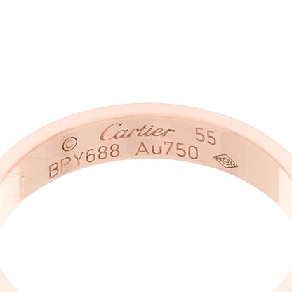 Cartier 18K Pink Gold 3.5mm LOVE Wedding Band Ring 55 7.25 4 of 4