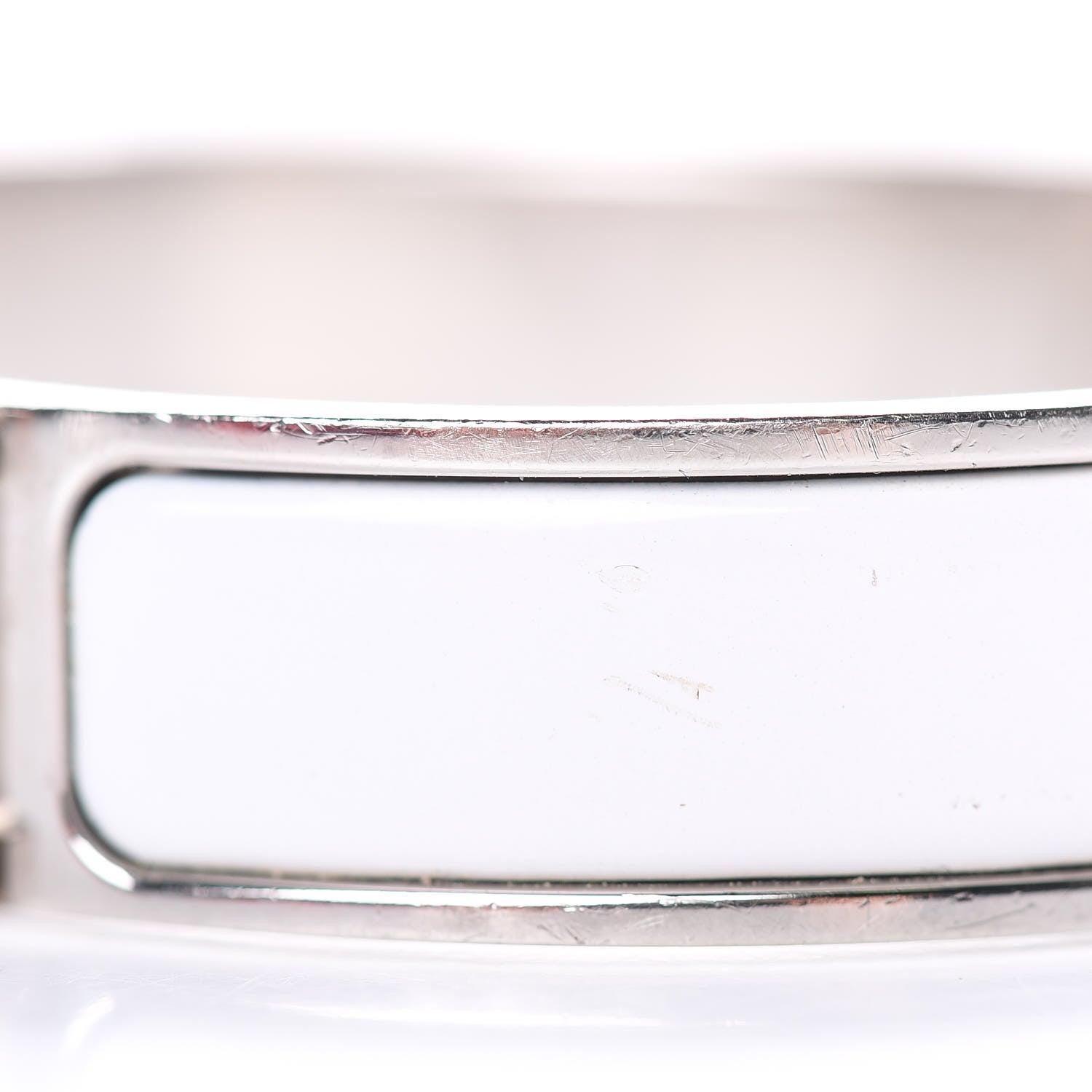 Hermes Enamel Narrow Clic Clac H Bracelet GM White 8 of 8