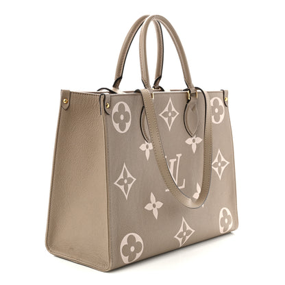 Louis Vuitton Empreinte Monogram Giant Onthego MM Tourterelle Creme 3 of 10