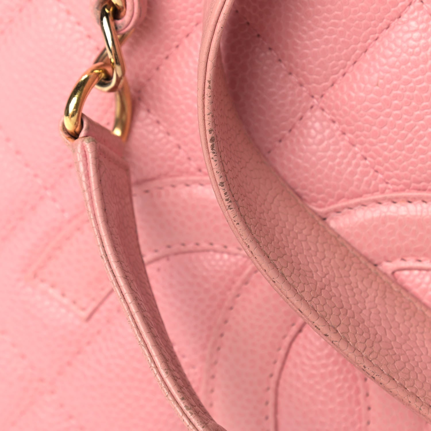Chanel Caviar Quilted Petit Shopping Tote PST Pink 14 of 19