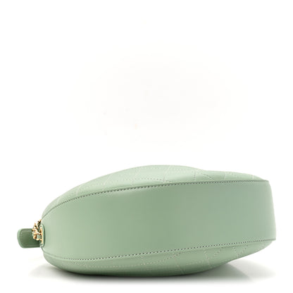 Chanel Lambskin Quilted Hobo Clutch With Chain Light Green 4 of 10