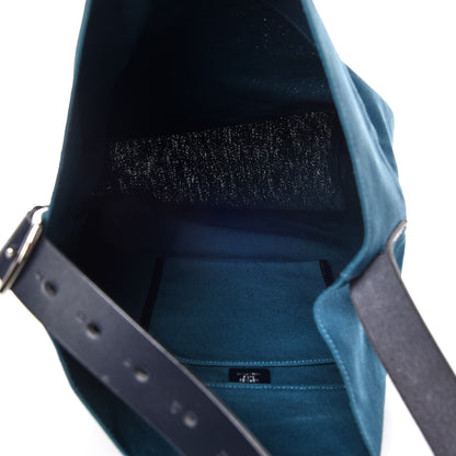 Hermes Canvas Calfskin Etriviere Shopping Tote Colvert Bleu Indigo 7 of 8