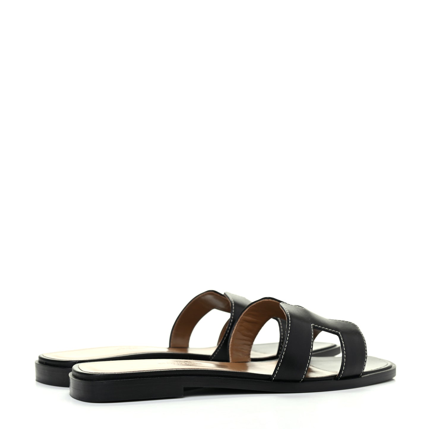 Box Calfskin Oran Sandals 36.5 Black