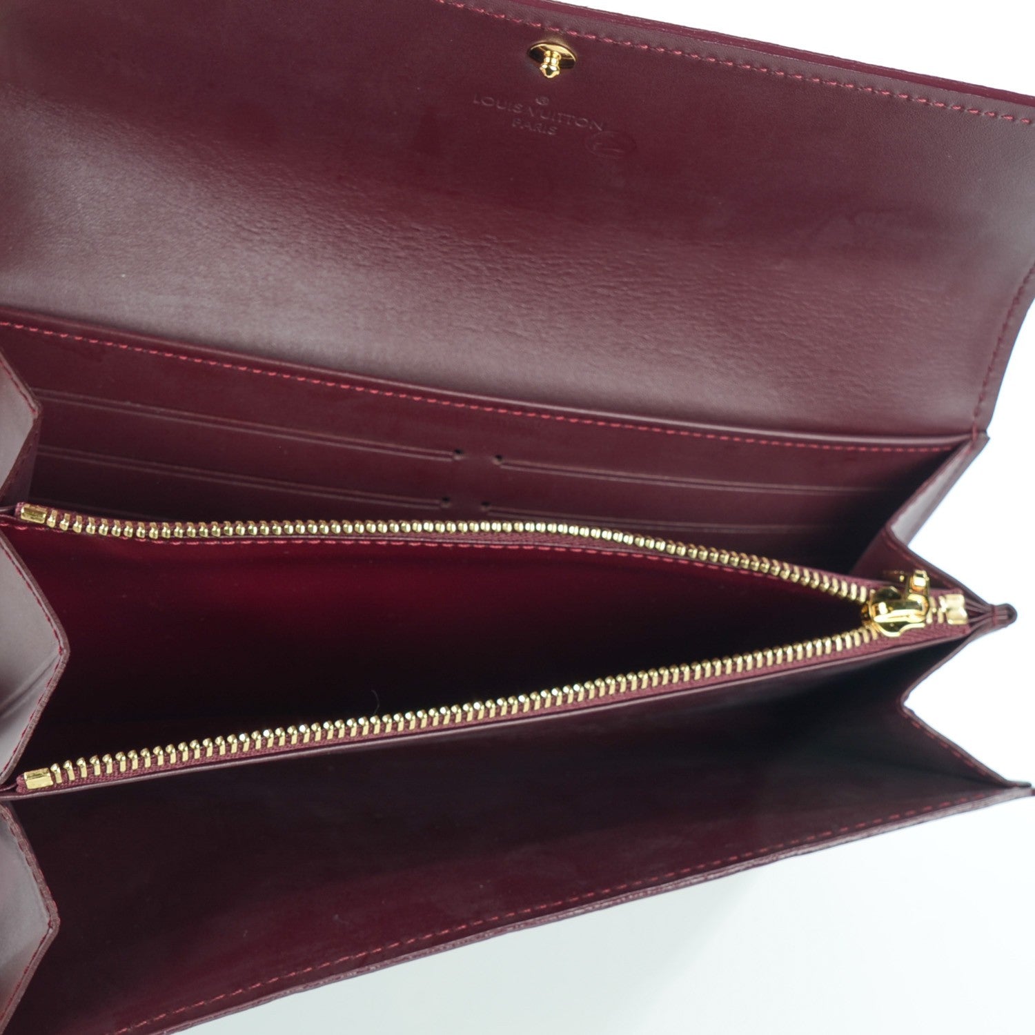 Louis Vuitton Vernis Sarah Wallet Rouge Fauviste 5 of 7