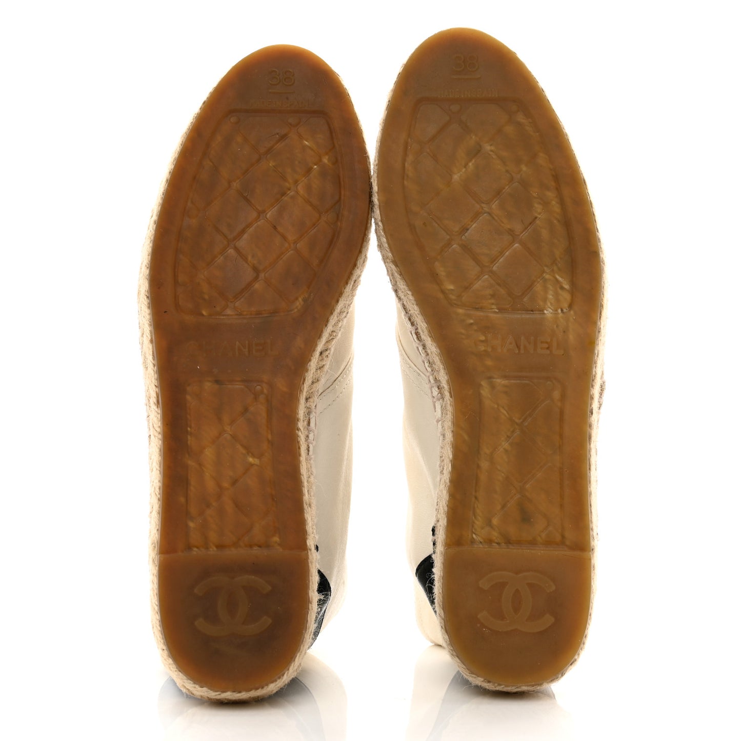 Lambskin Canvas Cap Toe Lace Up Espadrilles 38 Beige Black