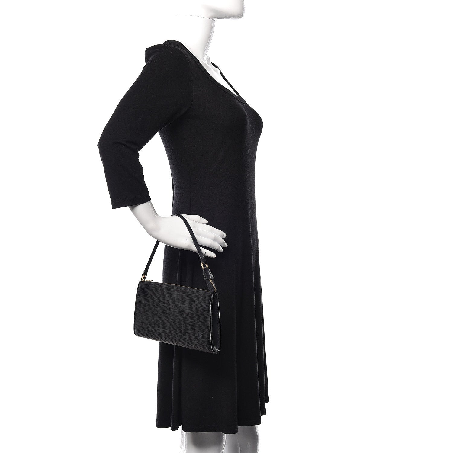 Louis Vuitton Epi Pochette Accessories 24 Black 2 of 11