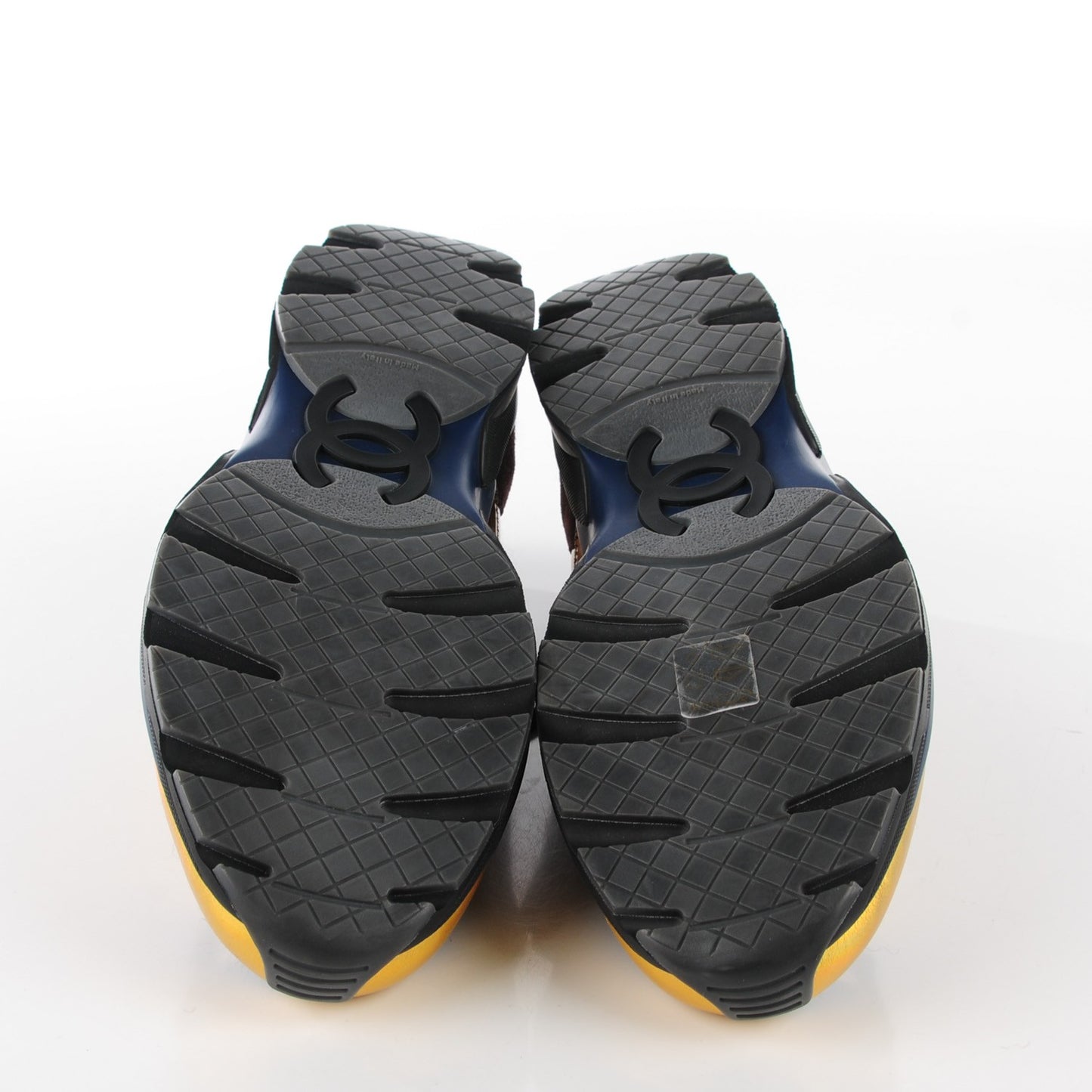 Tweed Suede Lambskin Sneakers 42 Black
