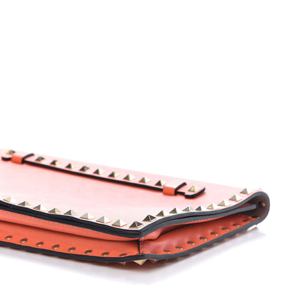 Valentino Garavani Nappa Rockstud Wristlet Clutch Coral 7 of 11
