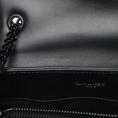 Saint Laurent Calfskin Y Quilted Monogram Small Loulou Chain Satchel Black 5 of 5