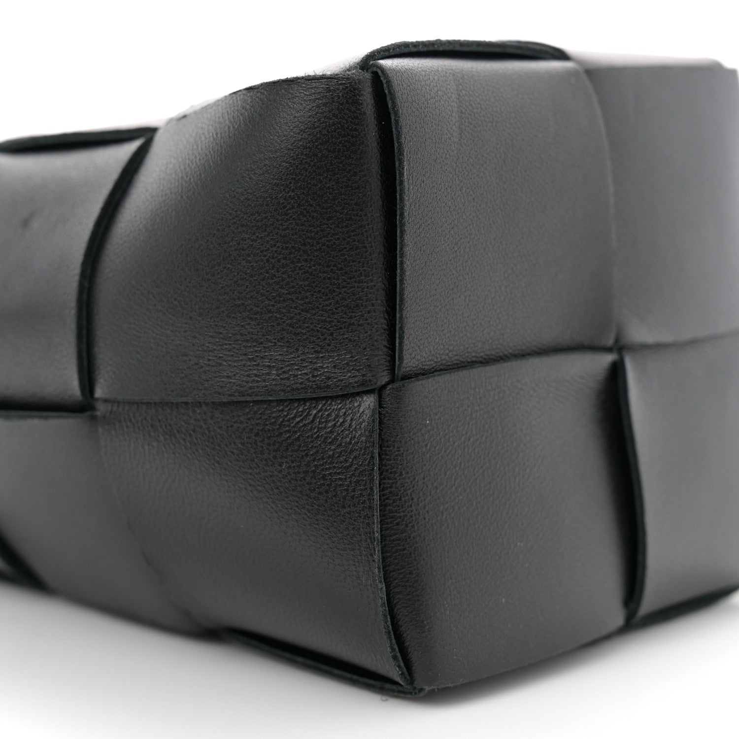 Bottega Veneta Nappa Maxi Intrecciato Mini Cassette Bucket Bag Black 8 of 9