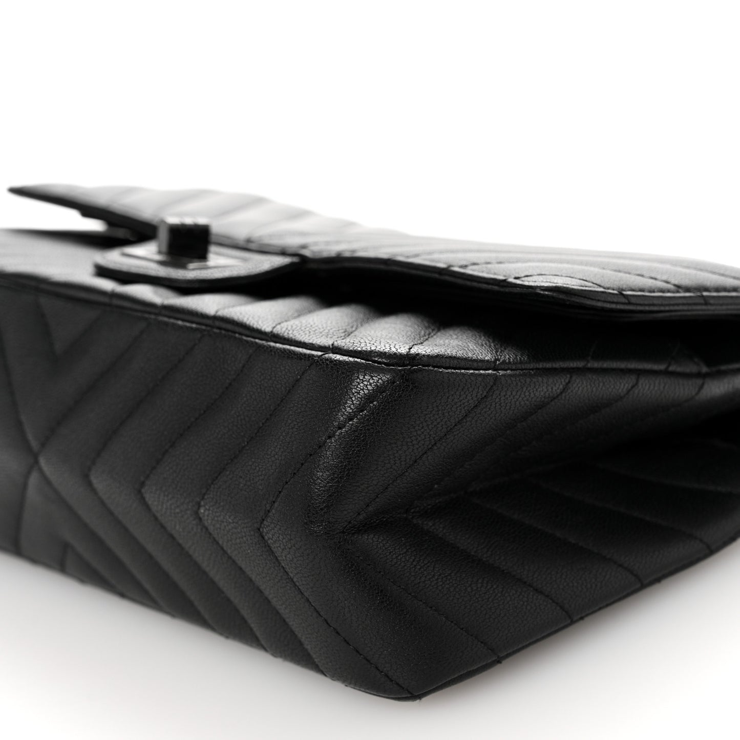 Sheepskin Chevron Quilted 2.55 Reissue 225 Double Flap So Black