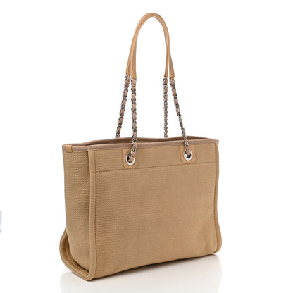 Chanel Mixed Fibers Small Deauville Tote Beige 4 of 12