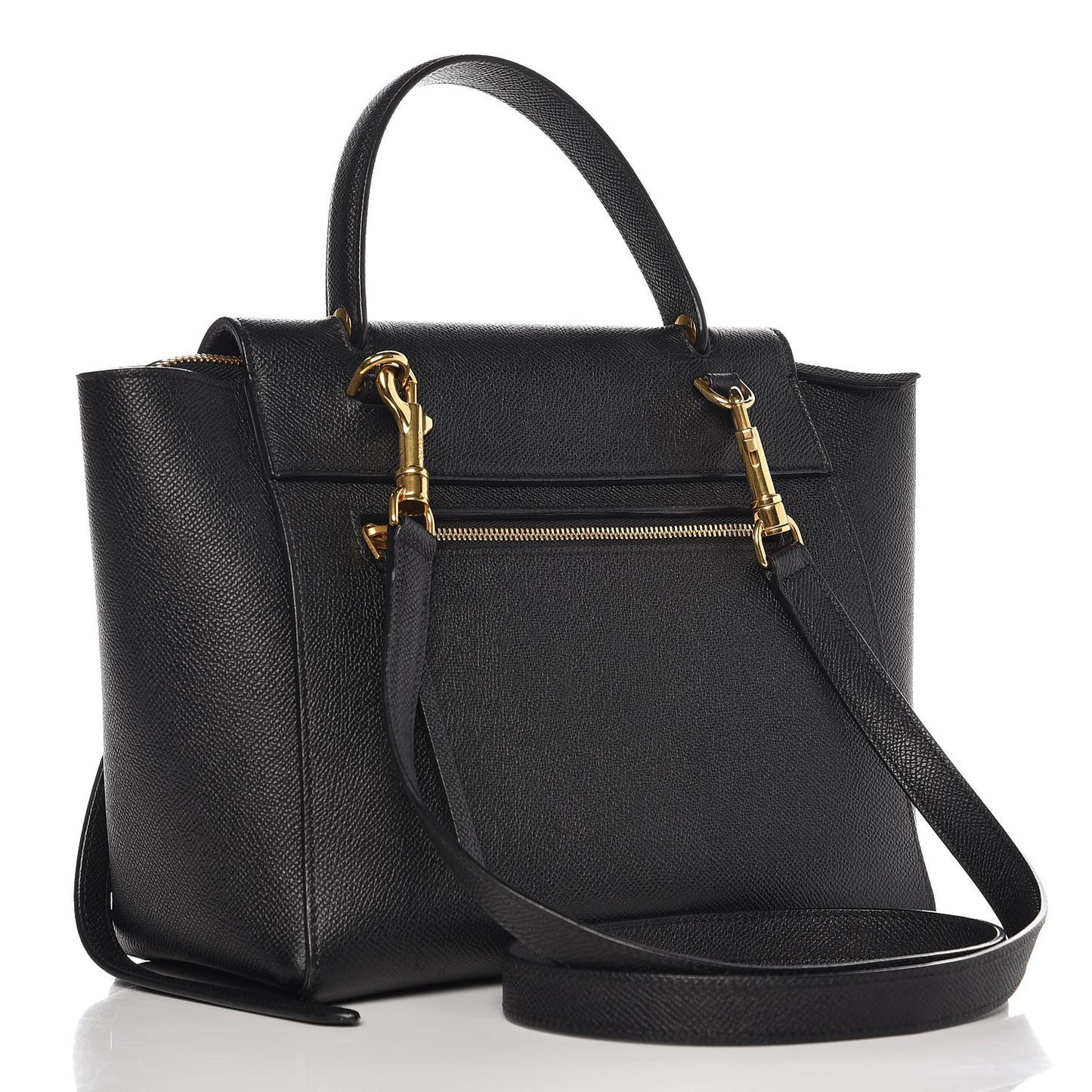 Grained Calfskin Micro Belt Bag Black