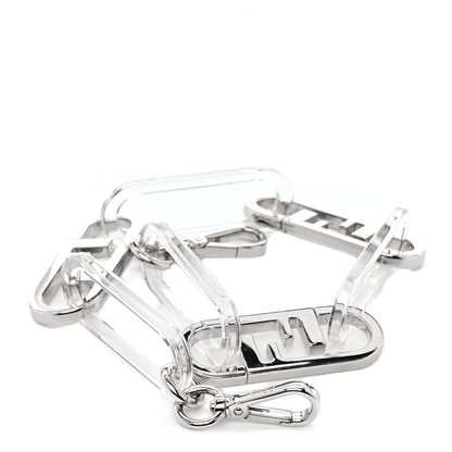 Fendi Metal Plexiglass O'Lock Strap You Silver 1 of 3