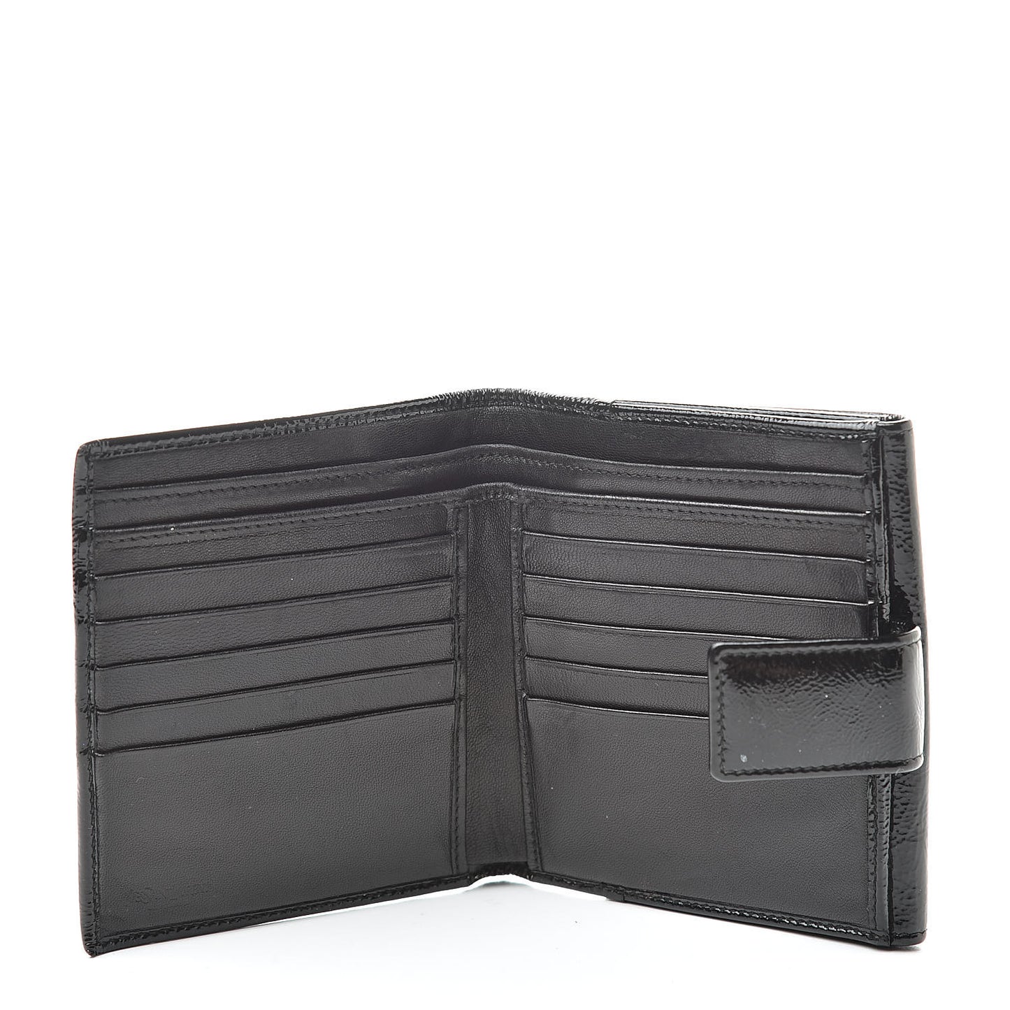 Patent Y-Mail French Wallet Black