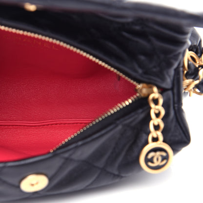 Chanel Crumpled Lambskin Quilted Small CC Links Shoulder Bag Black 5 of 11