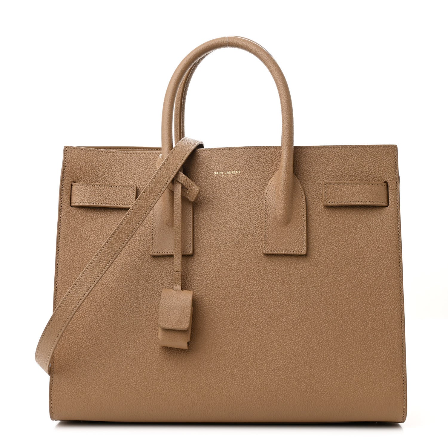 Saint Laurent Grained Calfskin Small Sac De Jour Deep Beige 1 of 13